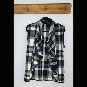 Black & White Plaid Vest